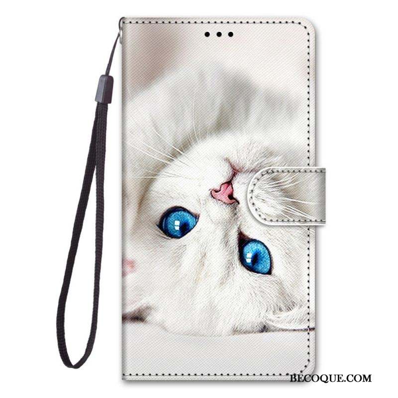 Housse Samsung Galaxy M53 5G Chaton Fun à Lanière