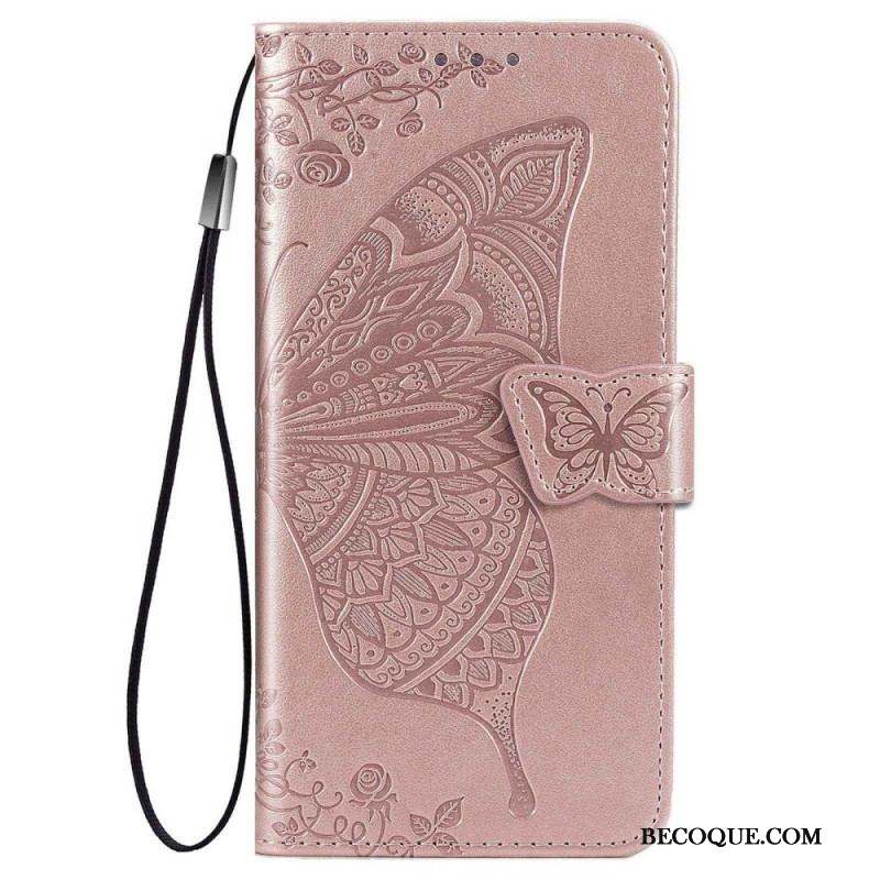 Housse Samsung Galaxy M53 5G Papillon Baroque