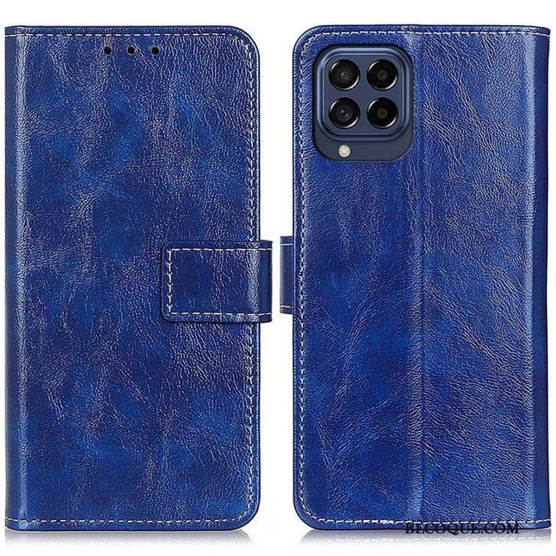 Housse Samsung Galaxy M53 5G Simili Cuir Brillant et ses Coutures