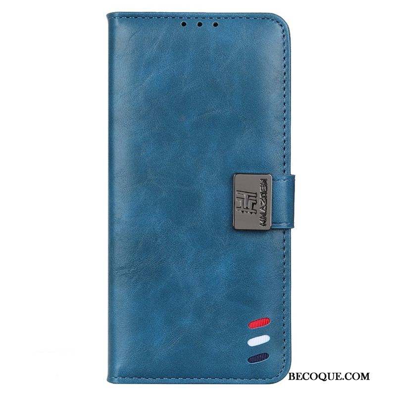 Housse Samsung Galaxy M53 5G Tricolore Fermoir Argenté