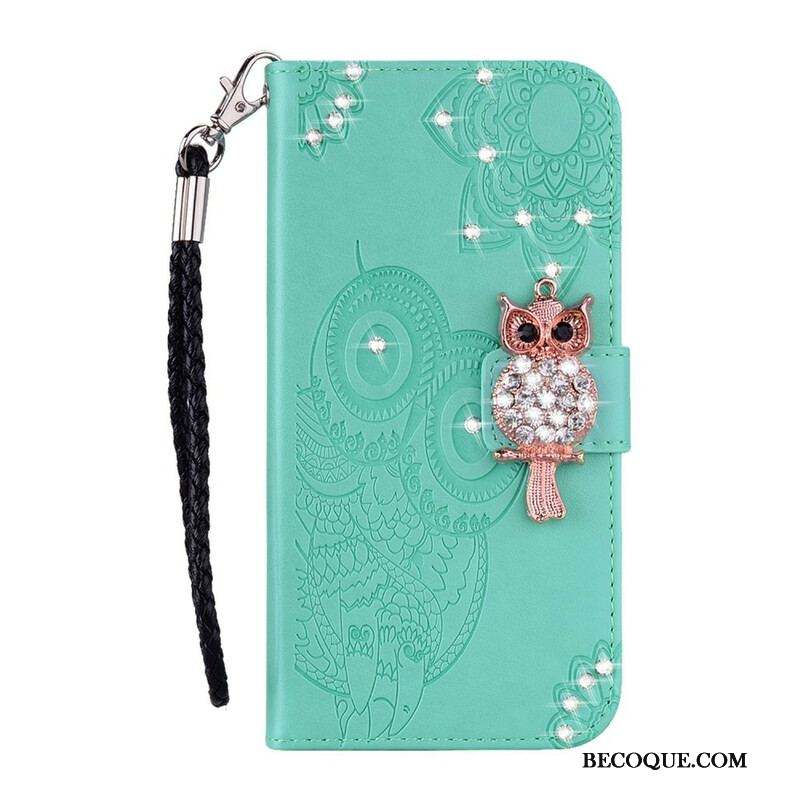 Housse Samsung Galaxy S20 FE Hibou Mandala et Breloque