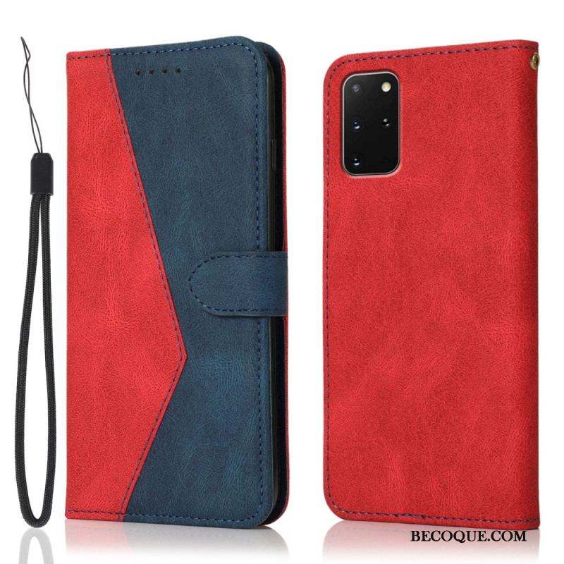 Housse Samsung Galaxy S20 Plus / S20 Plus 5G Simili Cuir Bicolore Triangle