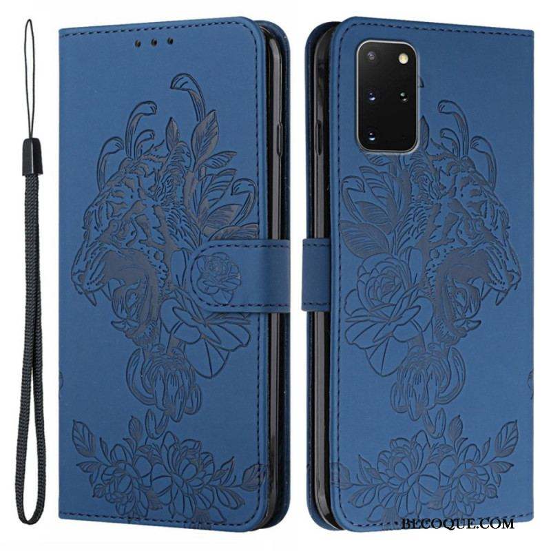 Housse Samsung Galaxy S20 Plus / S20 Plus 5G Tigre Baroque à Lanière