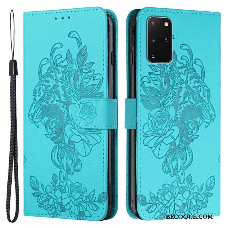 Housse Samsung Galaxy S20 Plus / S20 Plus 5G Tigre Baroque à Lanière