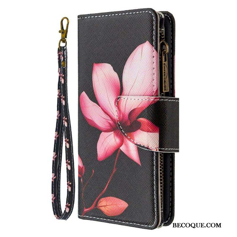 Housse Samsung Galaxy S20 Ultra Poche Zippée Fleur