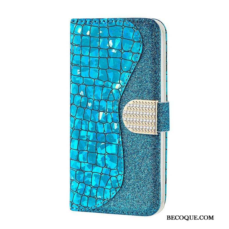 Housse Samsung Galaxy S21 FE Croco Diamants