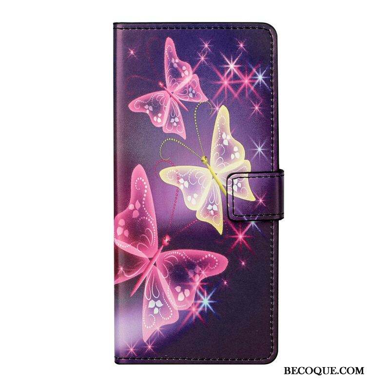 Housse Samsung Galaxy S21 FE Papillons et Fleurs