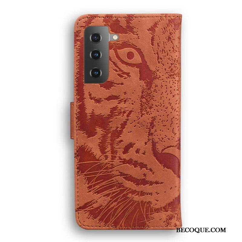 Housse Samsung Galaxy S21 Plus 5G Empreinte Face de Tigre