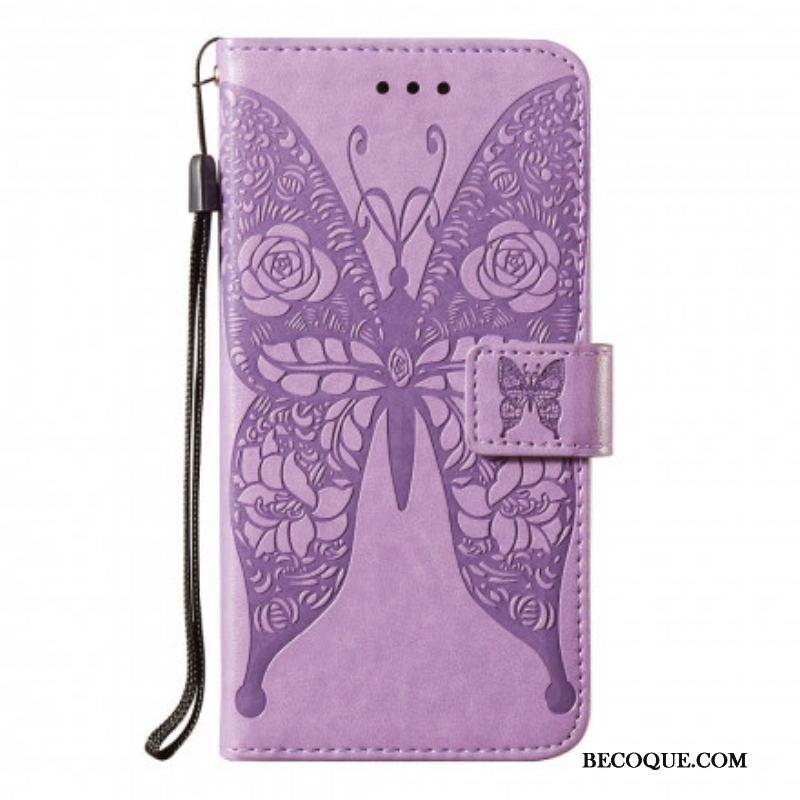 Housse Samsung Galaxy S21 Ultra 5G Papillons Motif en Fleurs