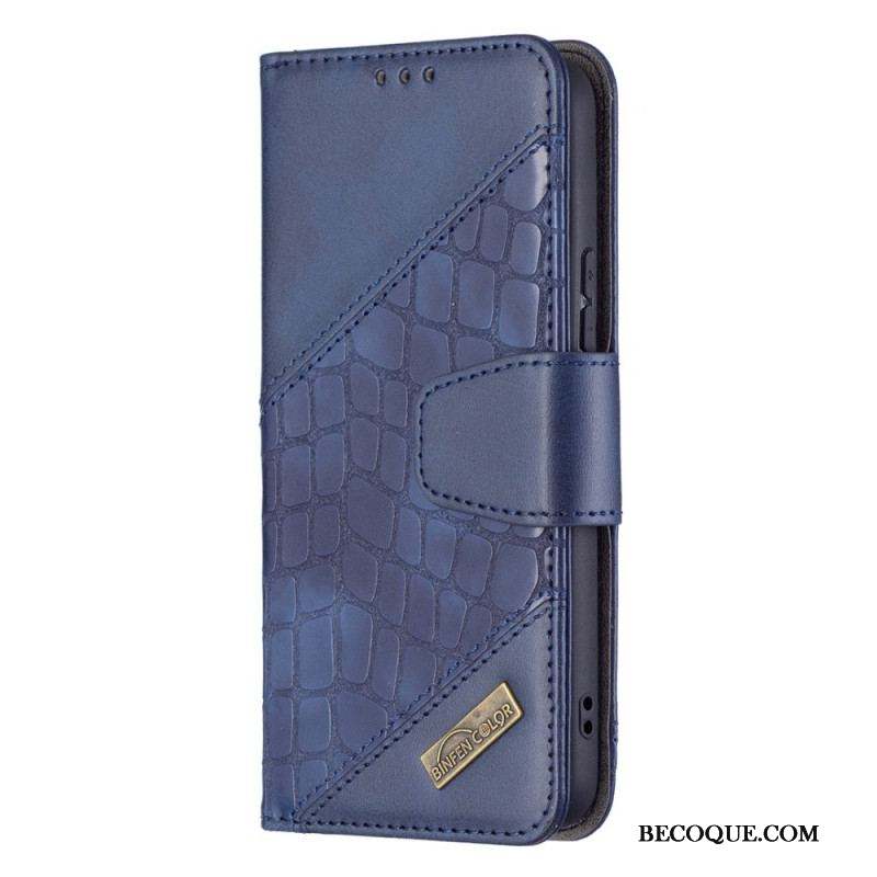 Housse Samsung Galaxy S22 5G Effet Peau de Crocodile Classique