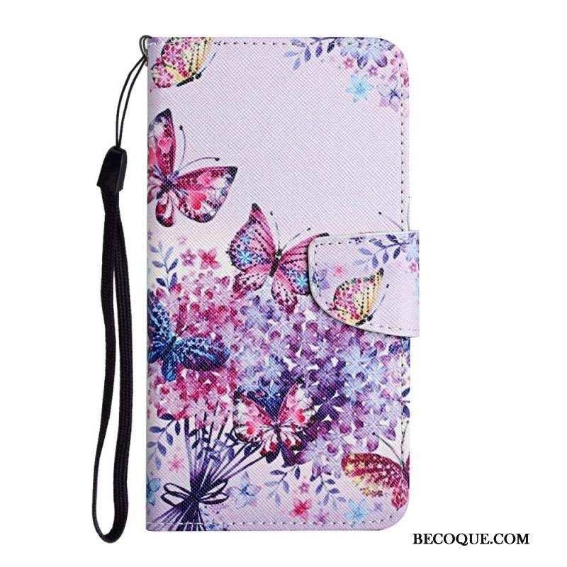 Housse Samsung Galaxy S22 Plus 5G Bouquet de Fleurs et Papillons