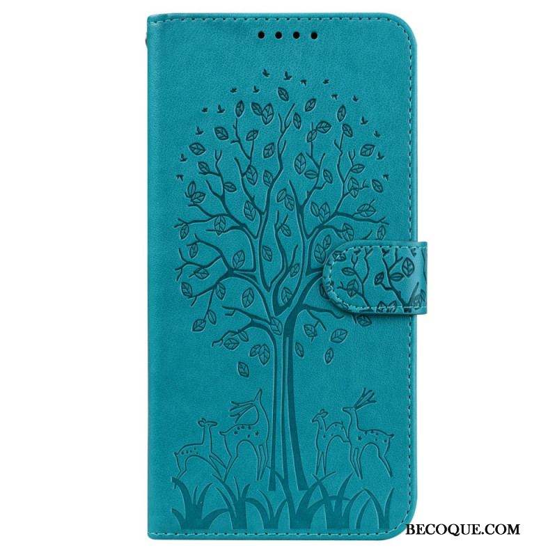 Housse Samsung Galaxy S22 Ultra 5G Arbre et Cerfs