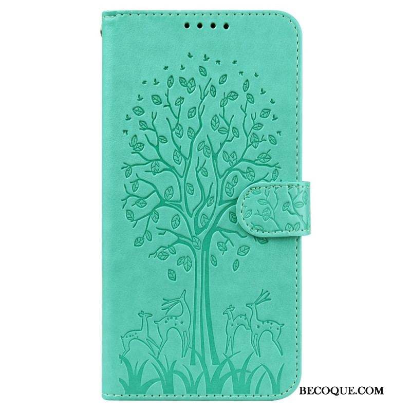 Housse Samsung Galaxy S22 Ultra 5G Arbre et Cerfs