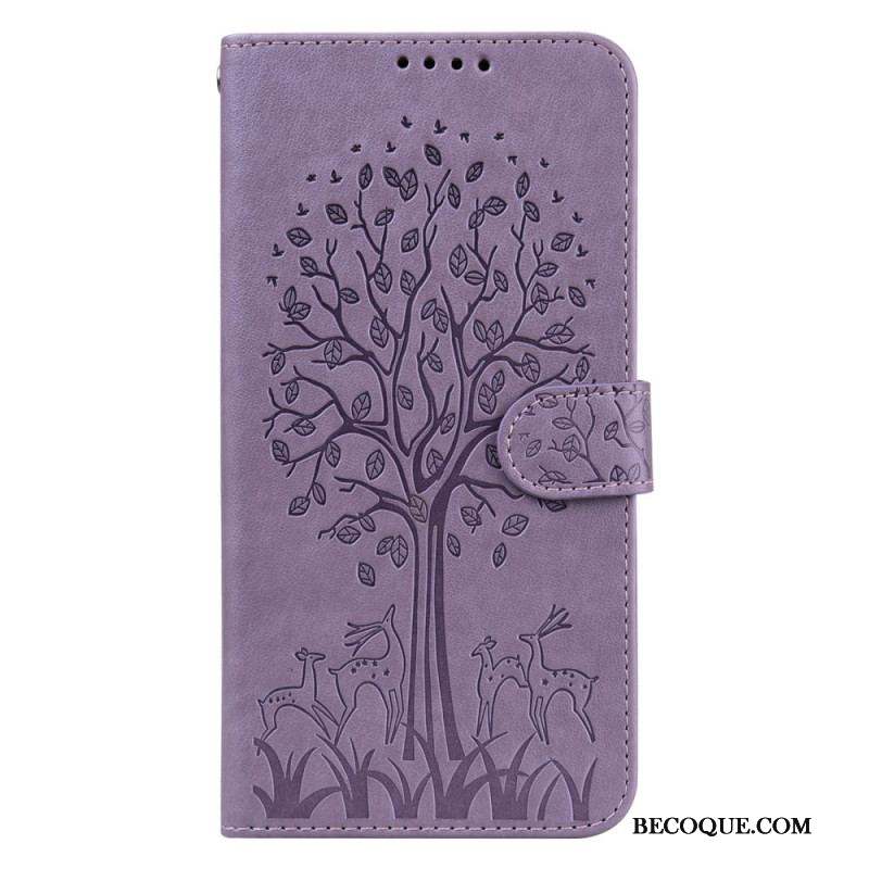 Housse Samsung Galaxy S22 Ultra 5G Arbre et Cerfs