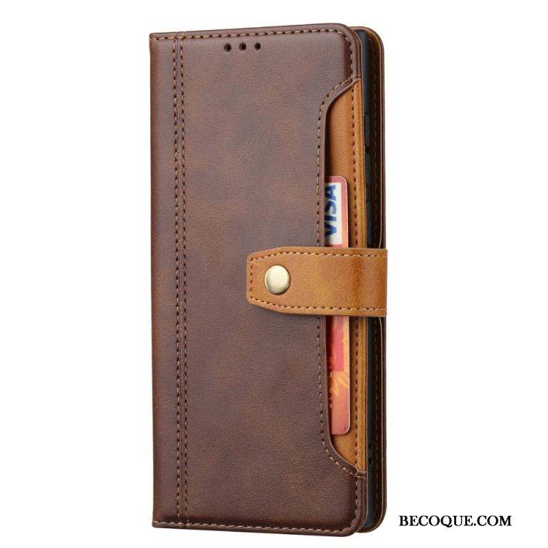 Housse Samsung Galaxy S22 Ultra 5G Simili Cuir avec Sangle