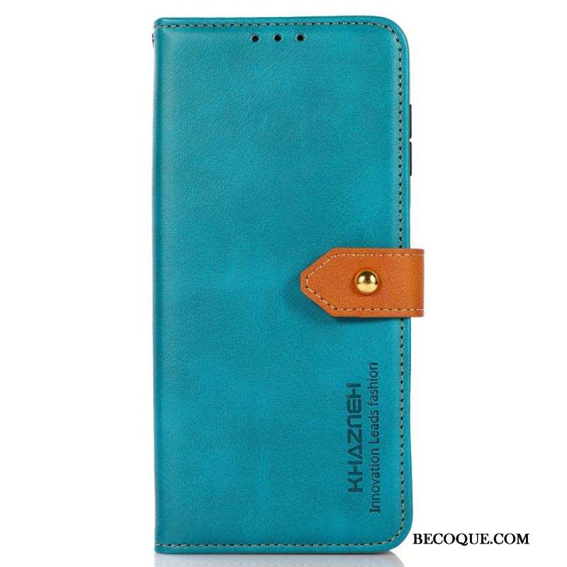 Housse Samsung Galaxy S22 Ultra 5G Simili Cuir avec Sangle KHAZNEH