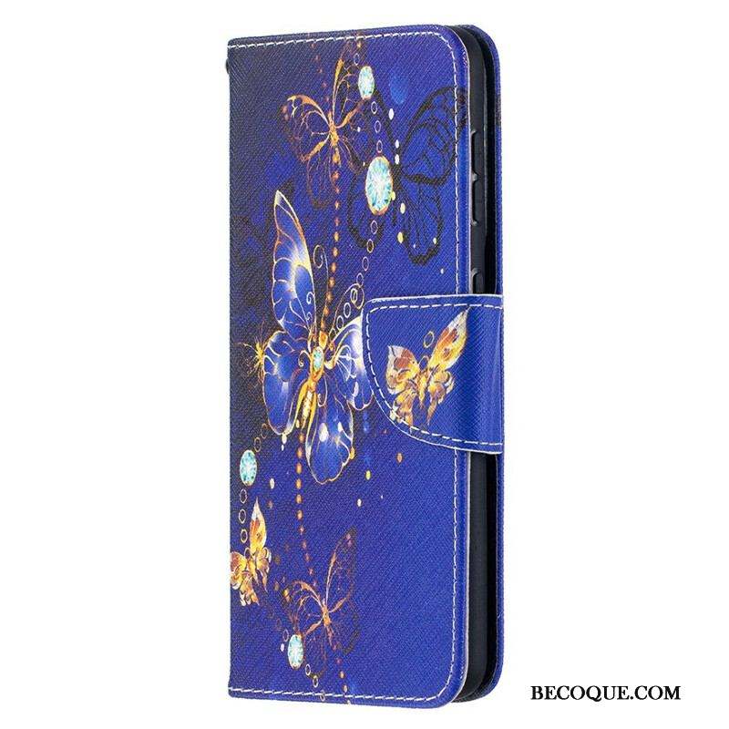 Housse Samsung Galaxy S221 5G Papillons Rois