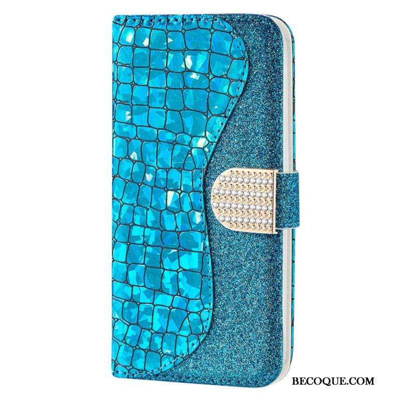 Housse Samsung Galaxy S23 5G Croco Diamants