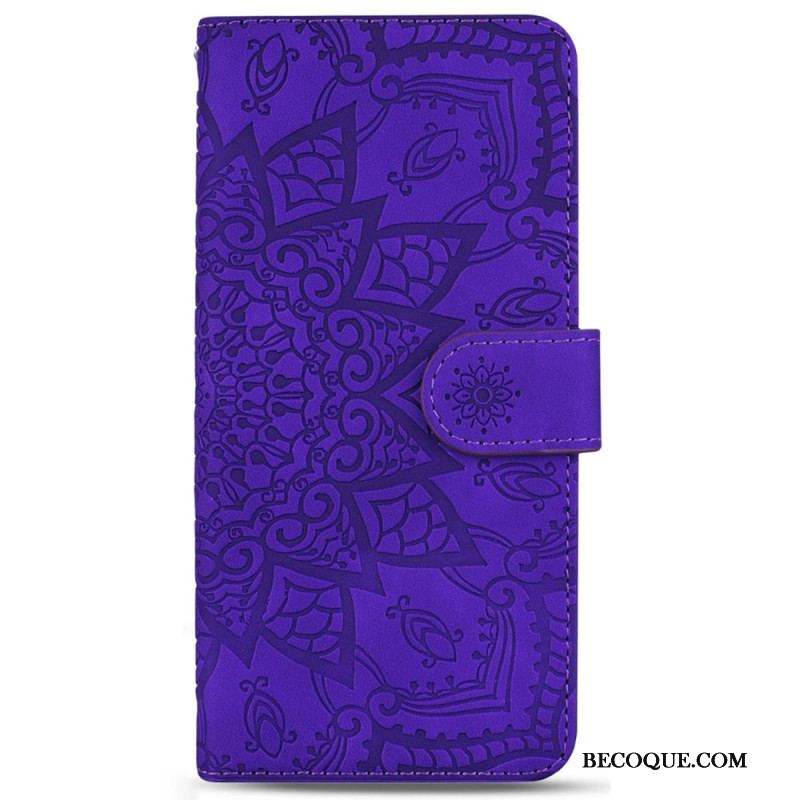 Housse Samsung Galaxy S23 5G Mandala Stylé à Lanière