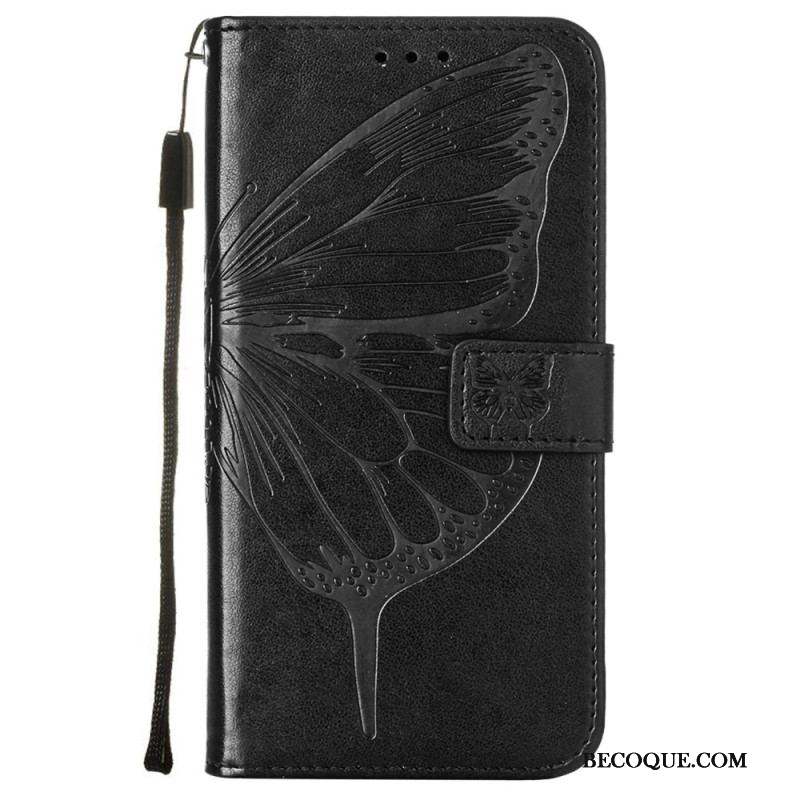 Housse Samsung Galaxy S23 5G Papillon Design avec Lanière