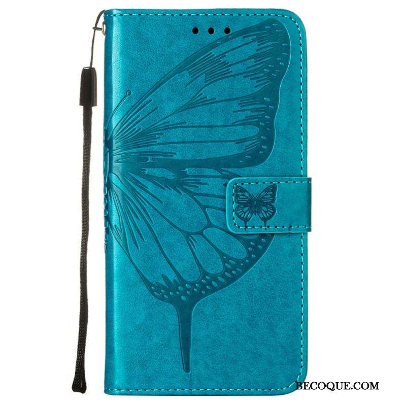 Housse Samsung Galaxy S23 5G Papillon Design avec Lanière