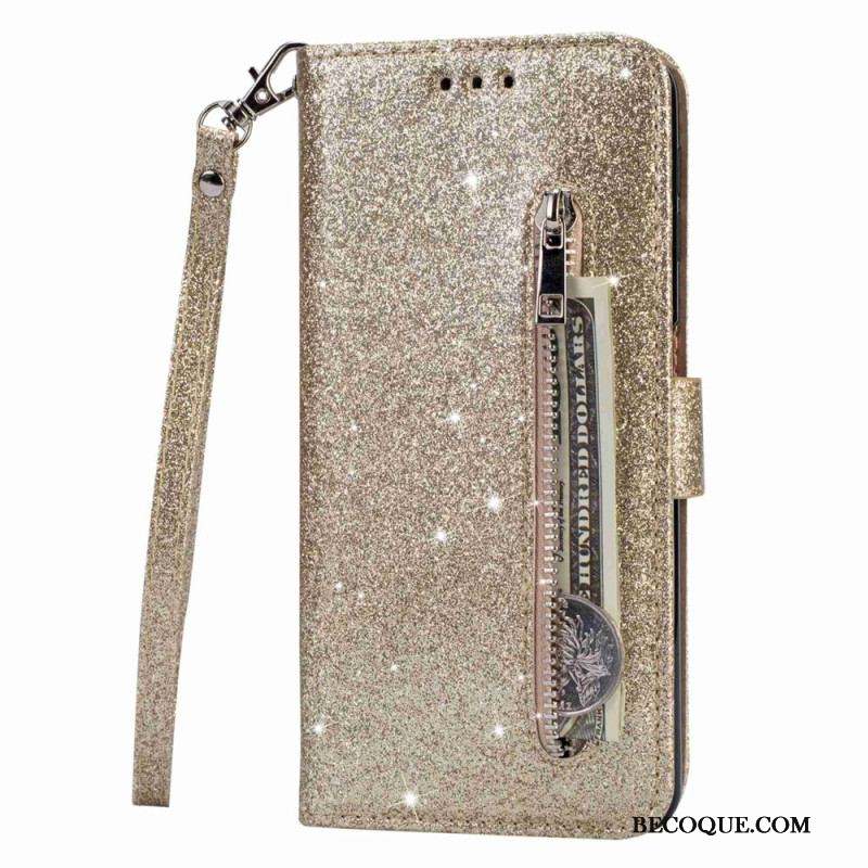 Housse Samsung Galaxy S23 5G Porte-Monnaie Paillettes