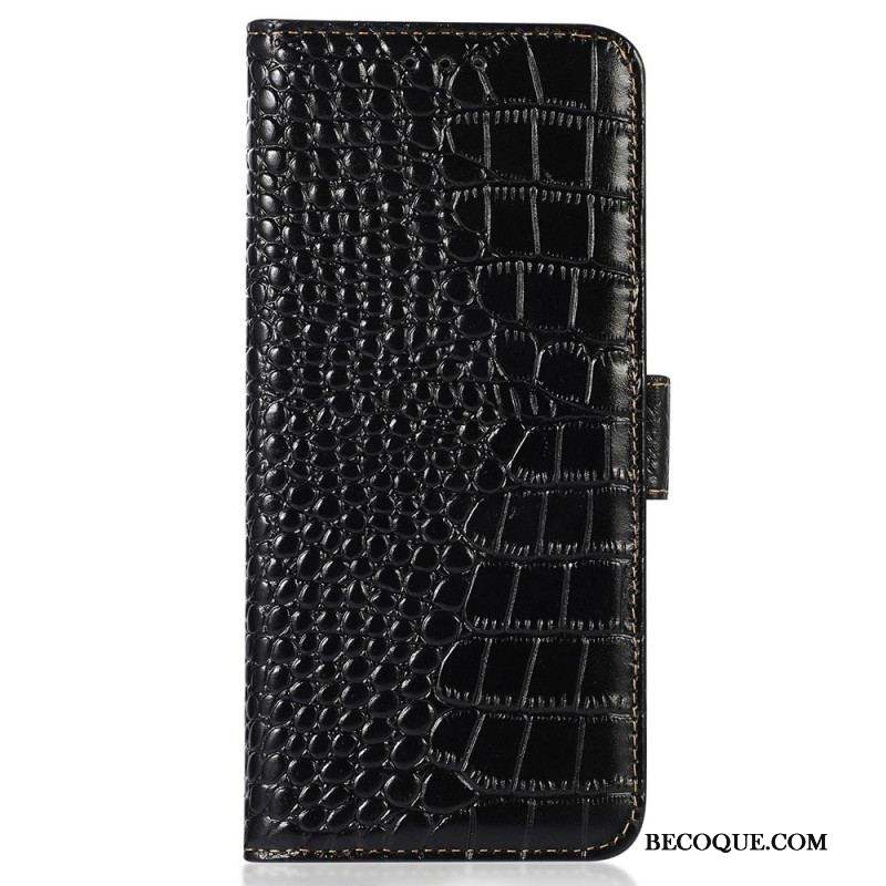 Housse Samsung Galaxy S23 Style Crocodile RFID