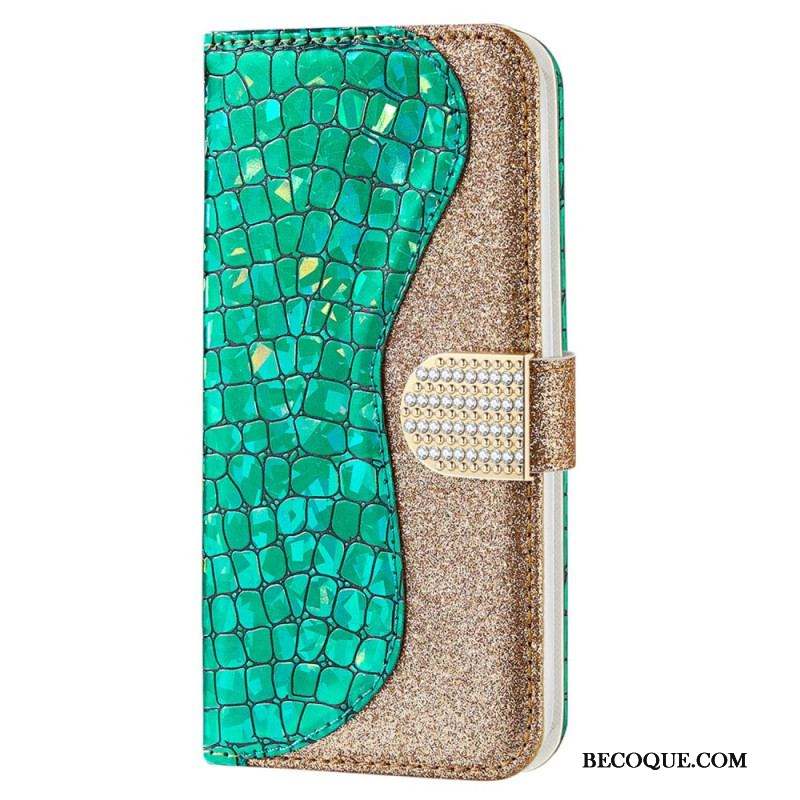 Housse Samsung Galaxy S23 Ultra 5G Croco Diamants