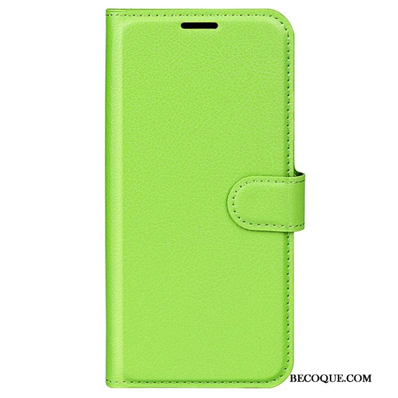 Housse Samsung Galaxy S24 Plus 5G Simili Cuir Litchi Classique