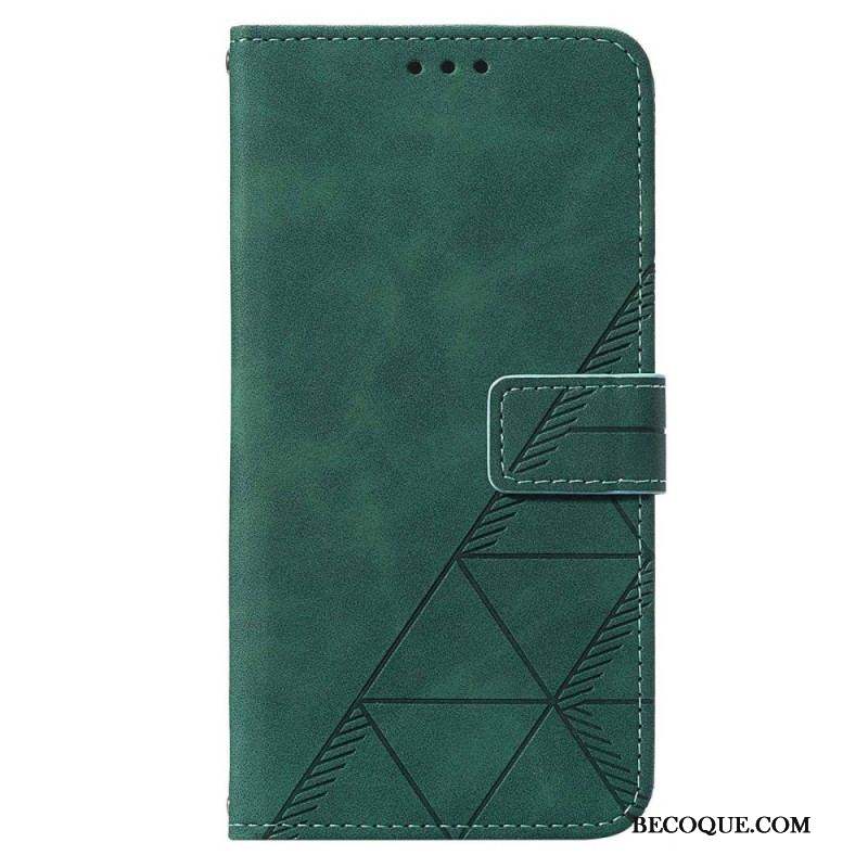 Housse Samsung Galaxy S53 5G Triangles à Lanière