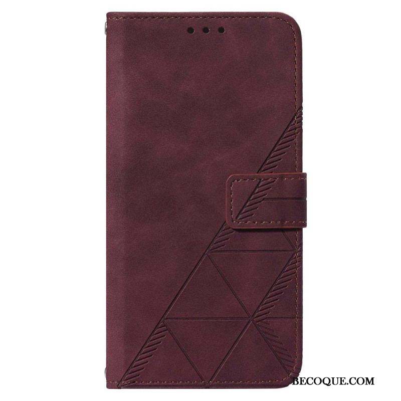 Housse Samsung Galaxy S53 5G Triangles à Lanière