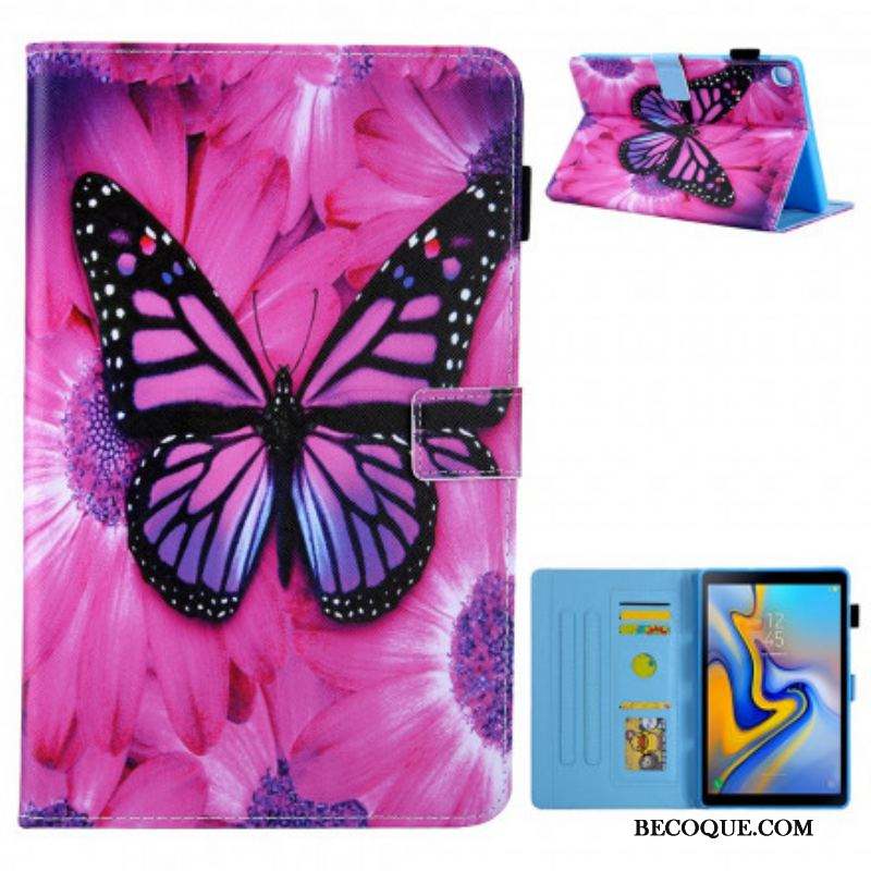 Housse Samsung Galaxy Tab A7 (2020) Papillon Floral