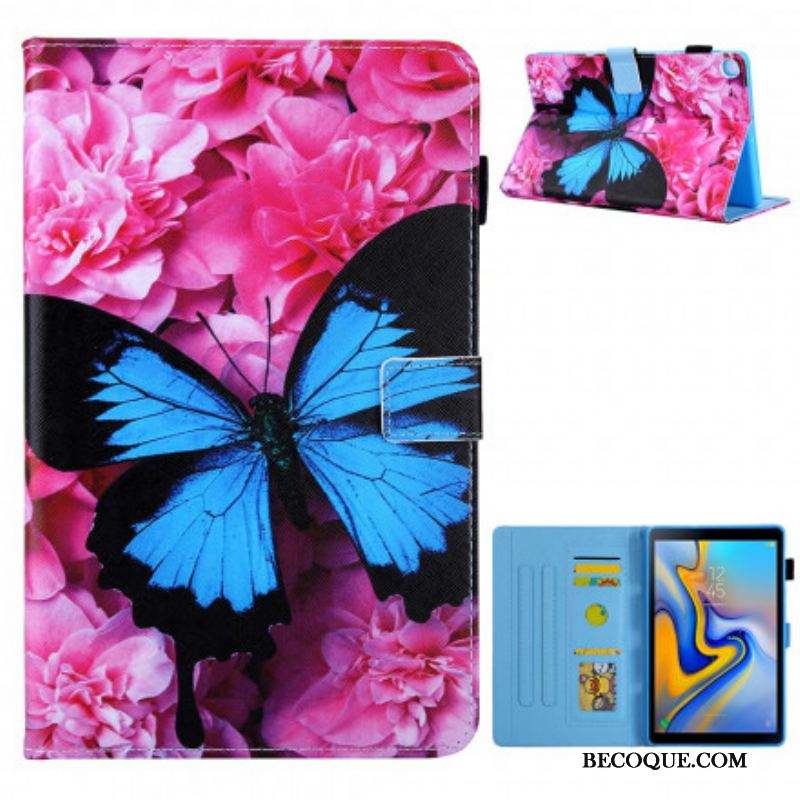 Housse Samsung Galaxy Tab A7 (2020) Papillon Floral