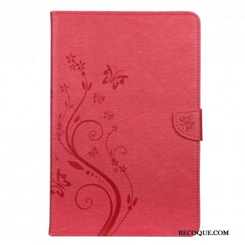 Housse Samsung Galaxy Tab A7 (2020) Papillons Floraux