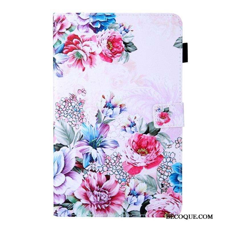 Housse Samsung Galaxy Tab A8 (2021) Design Fleurs