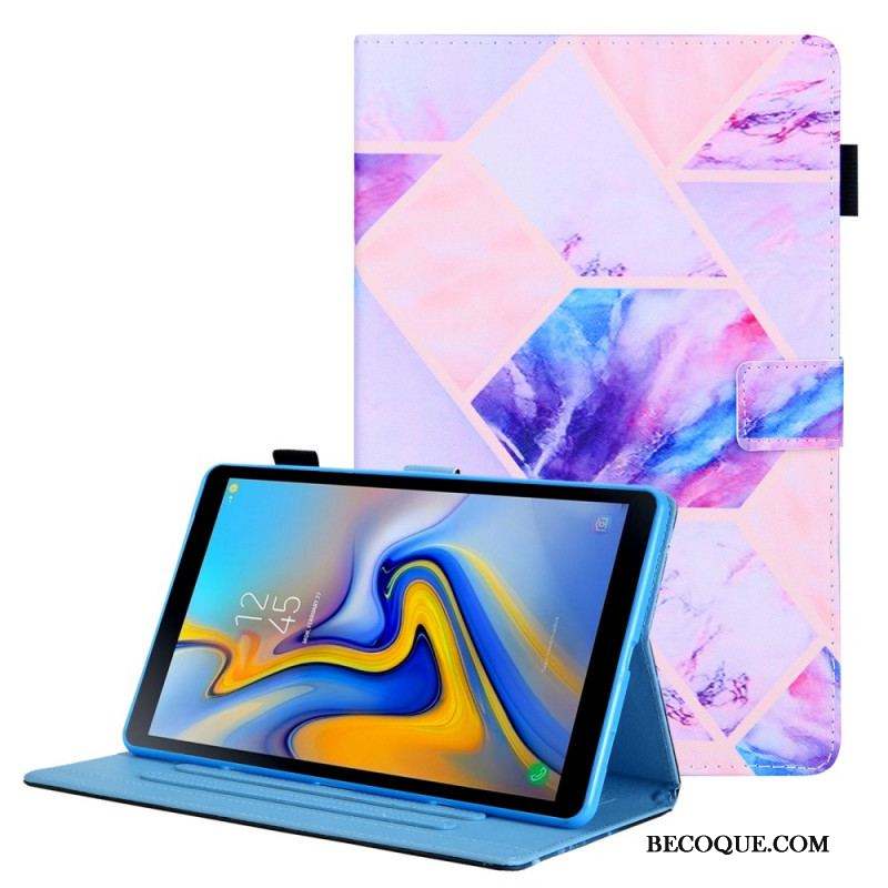 Housse Samsung Galaxy Tab A8 (2021) Marbre Géométrie Design