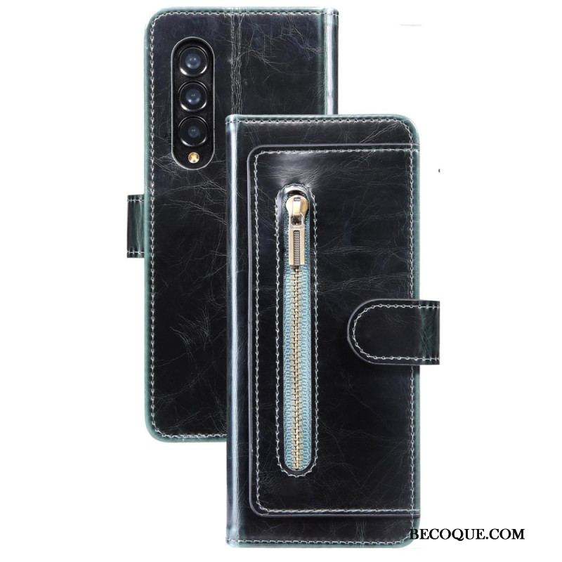 Housse Samsung Galaxy Z Fold 4 Simili Cuir Multi-poches