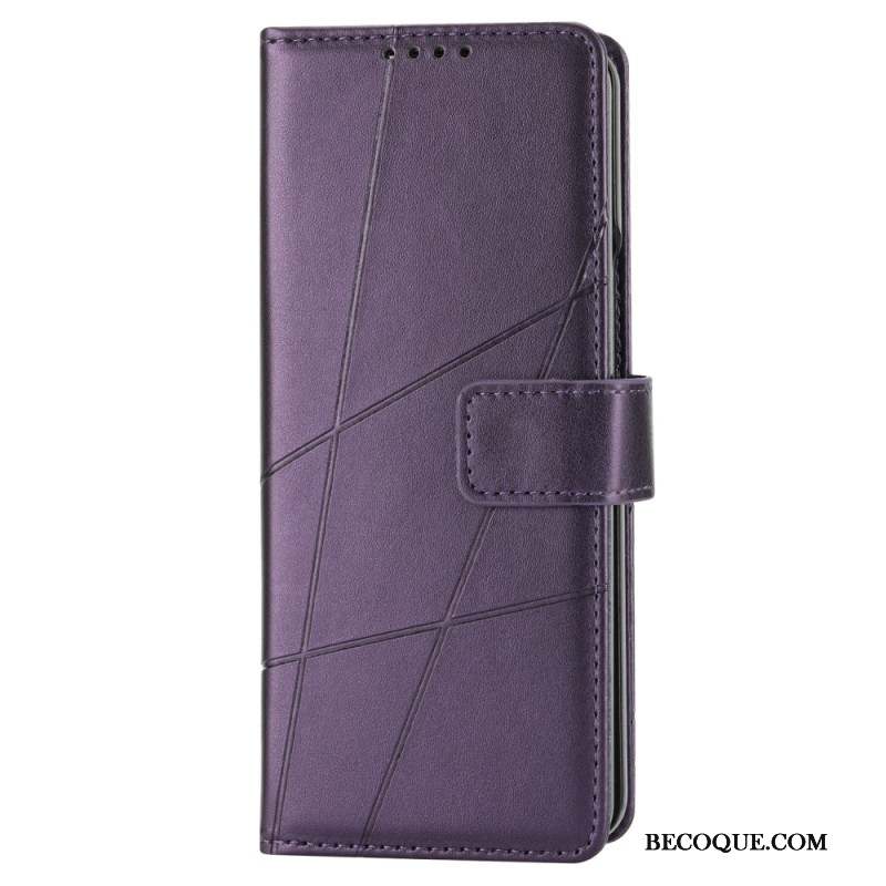 Housse Samsung Galaxy Z Fold 6 Lignes à Lanière