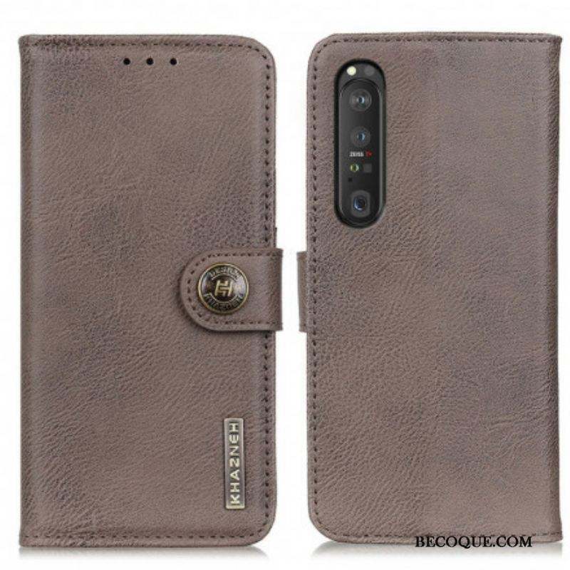 Housse Sony Xperia 1 III Simili Cuir KHAZNEH