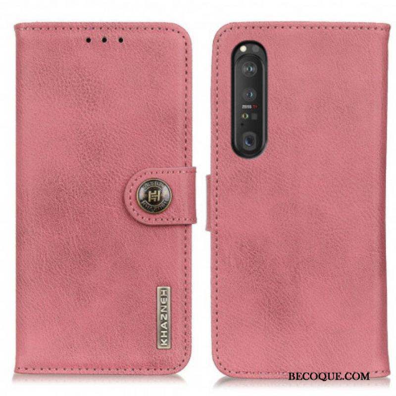 Housse Sony Xperia 1 III Simili Cuir KHAZNEH