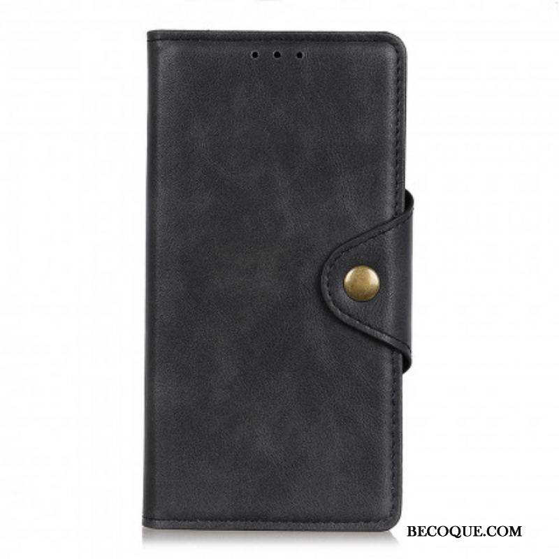 Housse Sony Xperia 1 III Simili Cuir Vintage Bouton