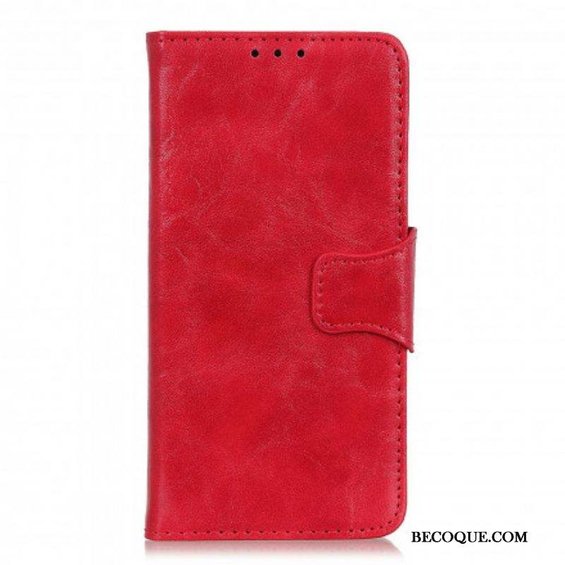 Housse Sony Xperia 10 III Cuir Fendu Fermoir Réversible