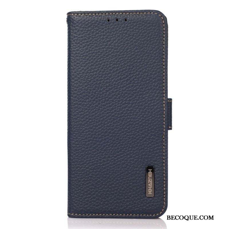 Housse Sony Xperia 10 IV Cuir Litchi KHAZNEH RFID
