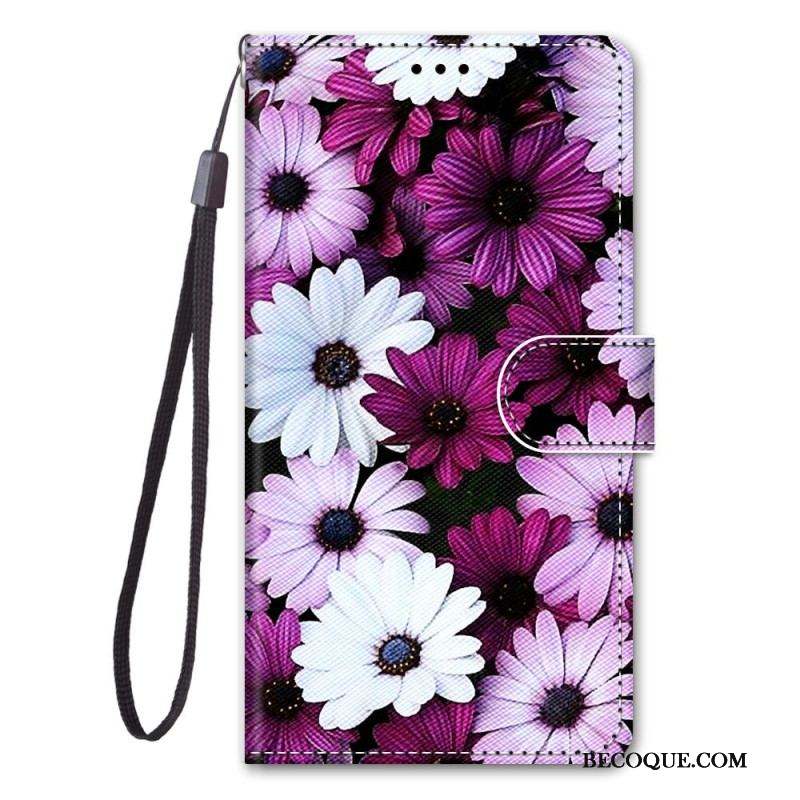 Housse Sony Xperia 10 IV Florale avec Lanière