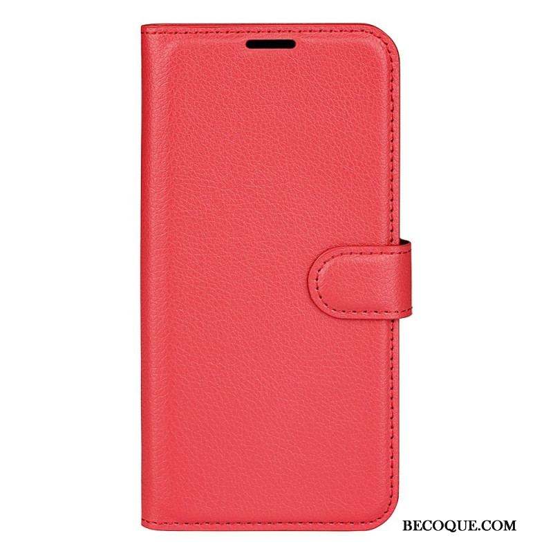 Housse Sony Xperia 10 IV Simili Cuir Litchi Classique