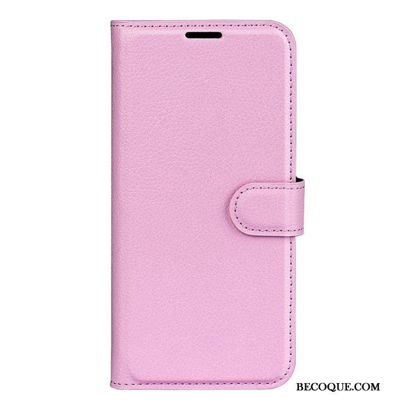 Housse Sony Xperia 10 IV Simili Cuir Litchi Classique