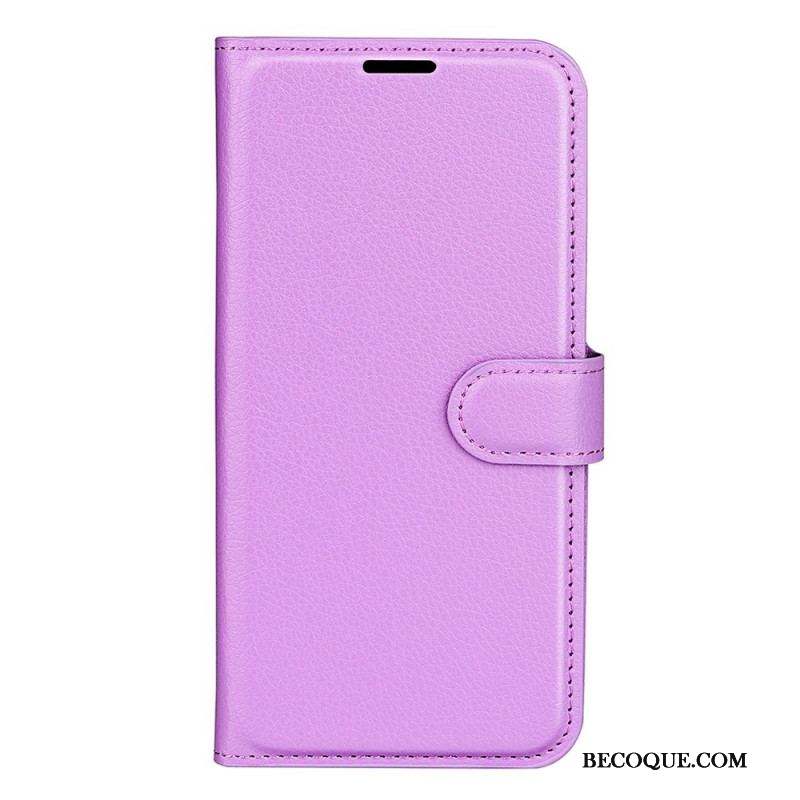 Housse Sony Xperia 10 IV Simili Cuir Litchi Classique