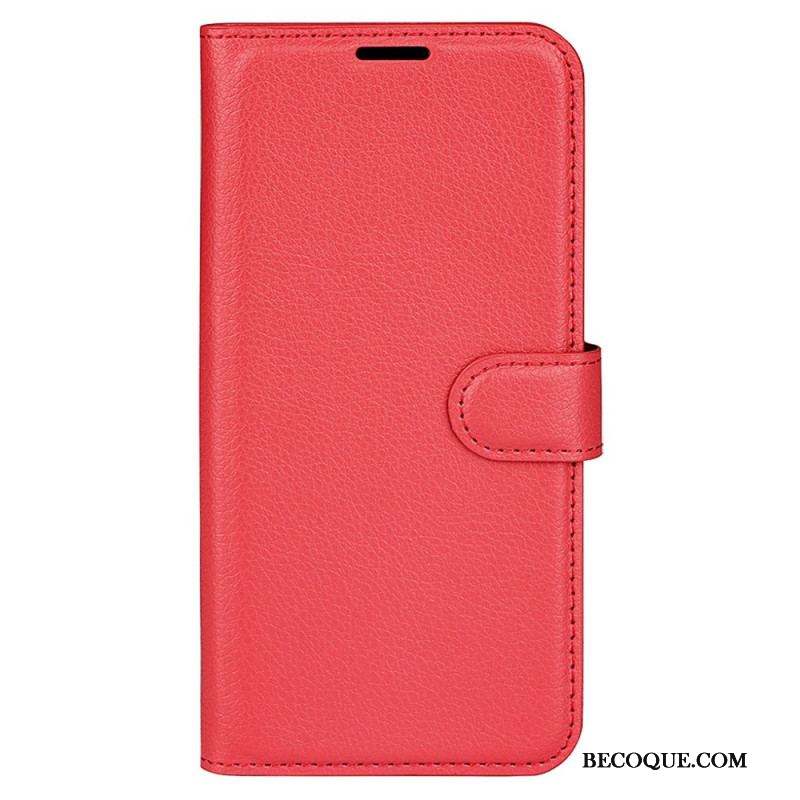 Housse Sony Xperia 5 IV Simili Cuir Litchi Classique