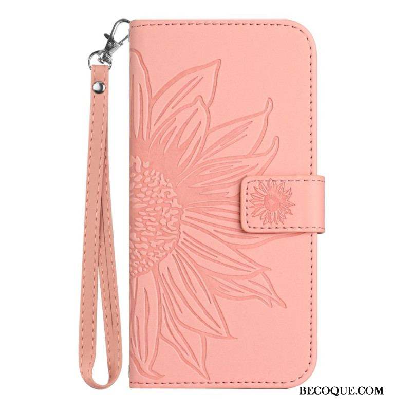 Housse Sony Xperia 5 IV Tournesol à Lanière