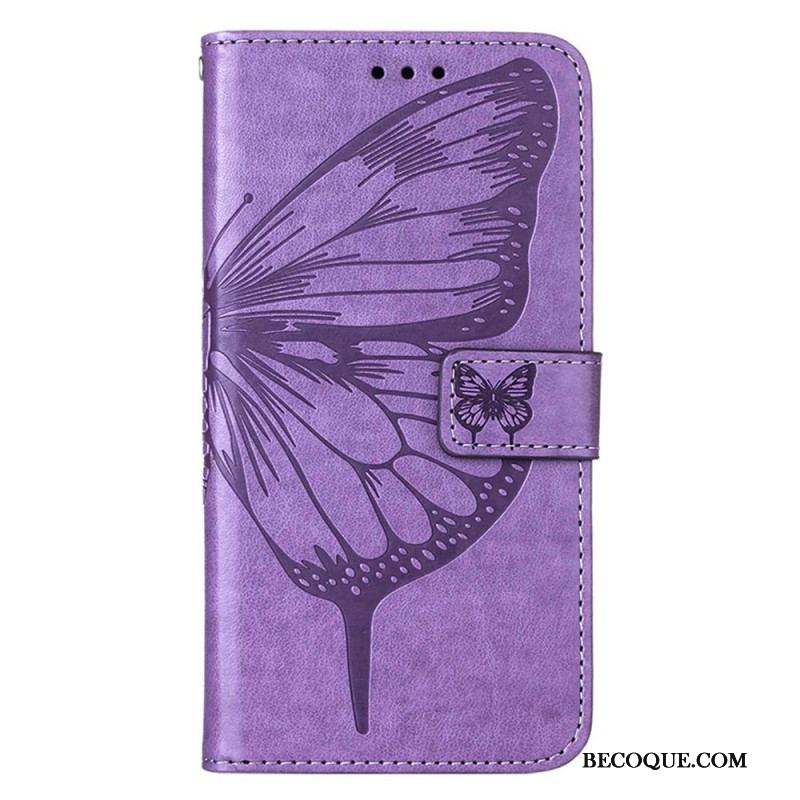 Housse Xiaomi 12 Lite Papillon Design avec Lanière